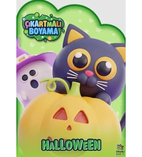 Halloween Zamanı - Çıkartmalı Boyama Kitabı