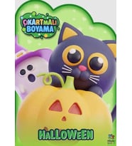 Halloween Zamanı - Çıkartmalı Boyama Kitabı
