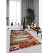 Çok Renkli 3D Üç Boyutlu Kaymaz Tabanlı Dekoratif Halı RV371 - 100 x 160 cm