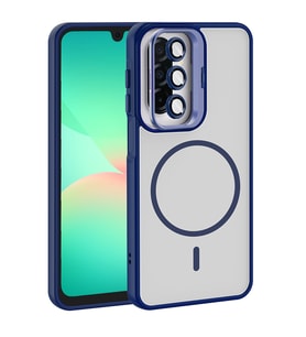 Samsung Galaxy A17 Uyumlu Kılıf Standlı ve Kamera Lens Hediyeli Zore Etro Kapak