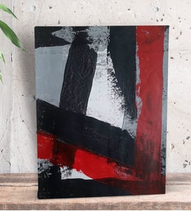 BK Gift Back To Black Tasarımlı Dekoratif Mini Kanvas Tablo 15x20cm-1