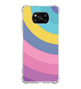 Xiaomi Poco X3 Köşe Korumalı Antişok Kapak Renk Cümbüşü Tasarımlı Şeffaf Silikon Kılıf