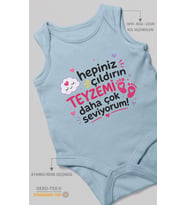 Teyzeye Özel Sıfır Kollu Bebek Zıbını %100 Pamuk