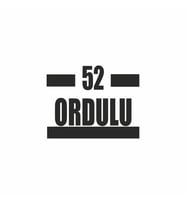 52 Ordulu Araba Sticker siyah 16x9 CM (Siyah)