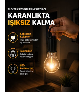 Taşınabilir Sıcak Işık Yayan Kamp Lambası