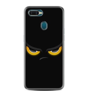 Oppo A5S A15 A16 A54 A55 A73 A74 Kılıf Desemli Silikon Black Eyes 1644