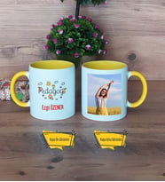 Pedagog Kupa Bardak Sarı Fotoğraflı Tıp Bayramı Hediyesi