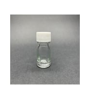 Labshop41 Şeffaf Cam Şişe 5 ml  , 5 cc Beyaz Kapaklı Cam Şişe  ,  Saydam Cam Şişe x 10 Adet
