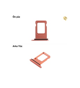 İphone Xr Sim İç Yuvası Çiftli Pembe Çiftli sim yuvası ikili sim tepsisi çiftli sim aparatı dual sim çekmecesi
