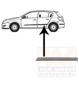 2004-2007 Opel Astra H Sd-Hb- Arka Kapı Bandı Sol Gri (Adet) (Oem No:5172401)