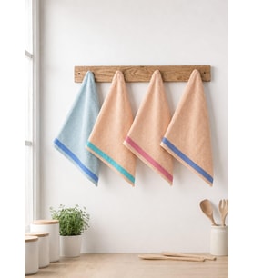 4 Adet Renkli Mutfak Havlusu El Bezi Kurulama Bezi 25 x 45