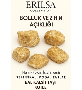 Sertifikalı XXXL Ham Bal Kalsit Taşı Kütle Kristal Dekoratif Taş Bolluk Enerjisi Ruhsal Dinginlik (Bej)