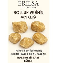 Sertifikalı XXXL Ham Bal Kalsit Taşı Kütle Kristal Dekoratif Taş Bolluk Enerjisi Ruhsal Dinginlik (Bej)