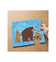 Anne Ayı ve yavruları Tasarımlı 24 Parça Ahşap Çocuk Puzzle MPK0620