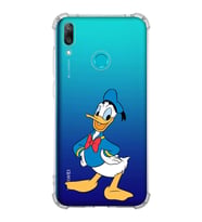 Huawei Y7 2019  Köşe Korumalı Antişok Kapak Donald Duck Tasarımlı Şeffaf  Kılıf