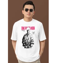 Tasarım One Punch Man Baskılı Unisex Oversize Anime Dizi Karakter Tişört