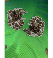 2 ADET KABARTMA NAKIŞ İŞLEME APLİKE SET 11X9 CM