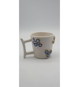 Altın Yaldız 3lü Nazar Fincan Mug (Karışık)