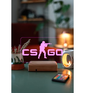 Cs Go 16 Renk Kumandalı 3D Gece Lambası