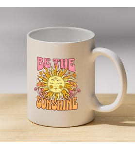 Be The Sunshine Yazılı Güneş Baskılı Porselen Kupa - Pozitif Sözlü Hediyelik Kupa