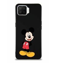 Oppo A73 Soft Premier Kapak Mickey Mouse-B Tasarımlı Silikon Kılıf - Siyah (Şeffaf)