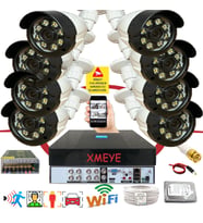 8 li Araç İnsan Yüz Tanımalı Hareket Algılayan 5 MP Lens 8 Warm Led Gece Renkli Kamera Seti 2308W