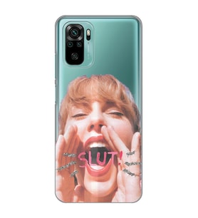 Xiaomi Redmi Note 10 / Note 10S Uyumlu Taylor Swift Tasarımlı Şeffaf Telefon Kılıfı