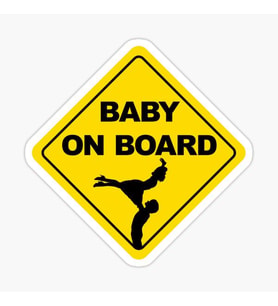 Arabada bebek var Baby On Board Sticker Etiket 19CM md20