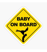 Arabada bebek var Baby On Board Sticker Etiket 19CM md20