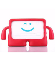 iPad 10.2 (8.Nesil) Figürlü Silikon Çocuk Tablet Standlı Kılıf (Kırmızı)