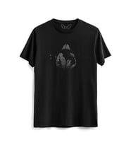 Dark Resimli Baskılı Çocuk Siyah Tshirt