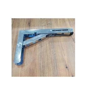 Mandallı Katlanabilir Masa Konsolu 1 Çift Çinko 40cm (Gri)