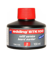 EDDİNG BTK 100 TAHTA KALEM MÜREKKEBİ KIRMIZI 100ml