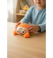 Sevimli Peluş Yengeç Uyku Arkadaşı - Yumuşak Dolgulu Oyuncak (20 cm) (Turuncu)