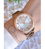 Ferro Rose/Gold Renk Kararmaz Renk Atmaz 3 Atm  Özel Tasarım Kadın Kol Saati EFL21925C