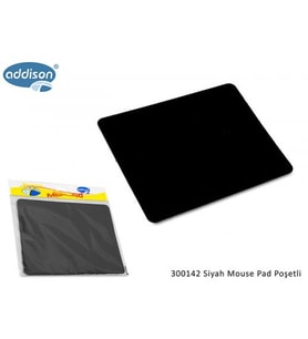 Addıson 300142, 177X217X2Mm, Lüx, Big, Mouse Pad,  (Siyah)