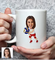Kişiye Özel Voleybol Tasarımlı Karikatürlü Kupa Bardak 104