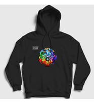Presmono Unisex Siyah Resistance Muse Kapüşonlu Sweatshirt 70538tt