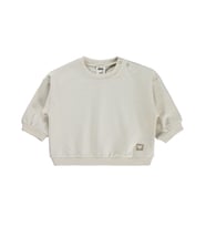 Civil Baby Civil Basic Kalp Etiketli 6-18 Ay Sweatshirt - Lila (Açık Bej)