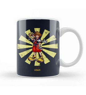 Sora Retro Japanese Kingdom Hearts Kupa Bardak Porselen
