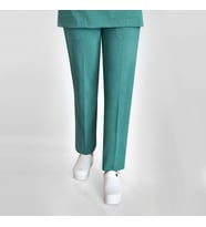 Unisex Ameliyat Yeşili Esnek  Likralı Doktor Hemşire Aşçı  Tek Alt Pantolon (Koyu Yeşil)