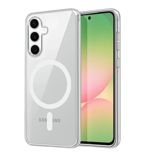 Newface Samsung Galaxy A55 5G Combo Sert Şeffaf Magsafe Kapak - Şeffaf