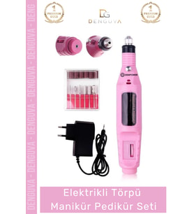 Elektrikli 9V Tırnak Törpü Makinesi Profesyonel Mini El Motoru Takımı Manikür Pedikür Seti