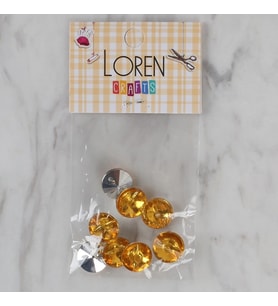 Loren Crafts hardal sarısı 8 li düğme - 206