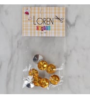 Loren Crafts hardal sarısı 8 li düğme - 206