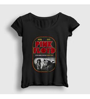 Presmono Kadın Siyah Atom Heart Mother Pink Floyd T-Shirt 76058tt