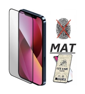 Apple iPhone 13 Pro Max Mat Seramik Cam Nano Esnek Kırılmaz Full Tam Kaplayan Ekran Koruyucu