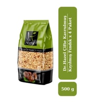 Drhazel Çifte Kavrulmuş Kıyılmış Fındık 500 Gr X 4 Paket