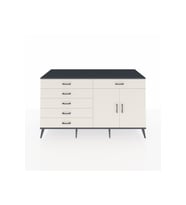 Kronos Konsol Tek Raflı 6 Çekmeceli 2 Kapaklı 176x59x99 Antrasit-Aytaşı