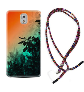 Samsung Note 3 4 5 8 9 20 Ultra 10 Lite Kılıf Boyun Asklı Rasta Silikon Güzel Çiçekler 1712
